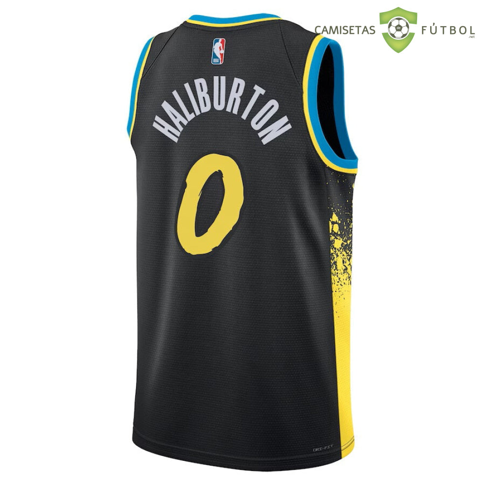 Camiseta Indiana Pacers 23-24 - Haliburton 0 Negro Nba