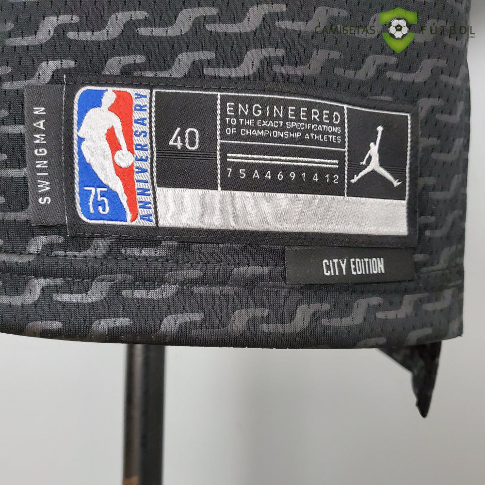 Camiseta Sacramento Kings 21-22 - Neemias Queta 88 Negro Gris Nba