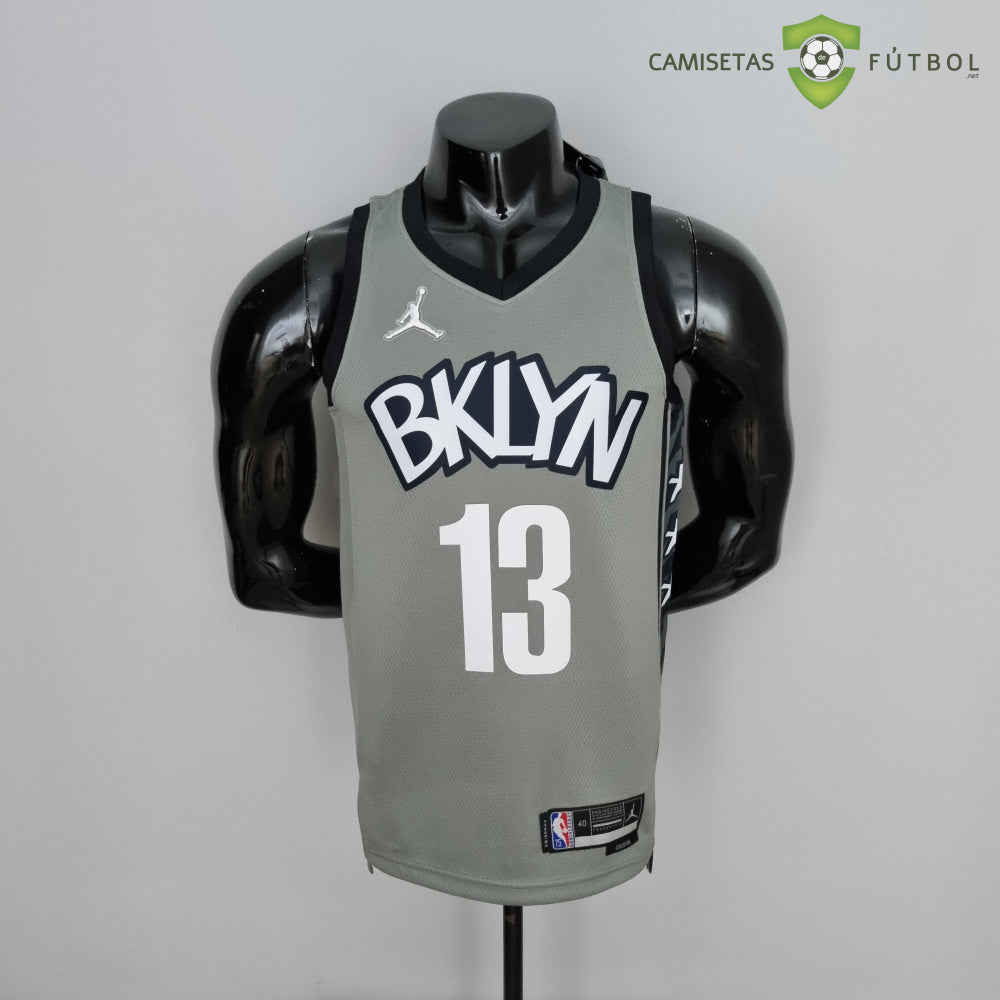 Camiseta Brooklyn Nets 21-22 - James Harden 13 Gris Nba