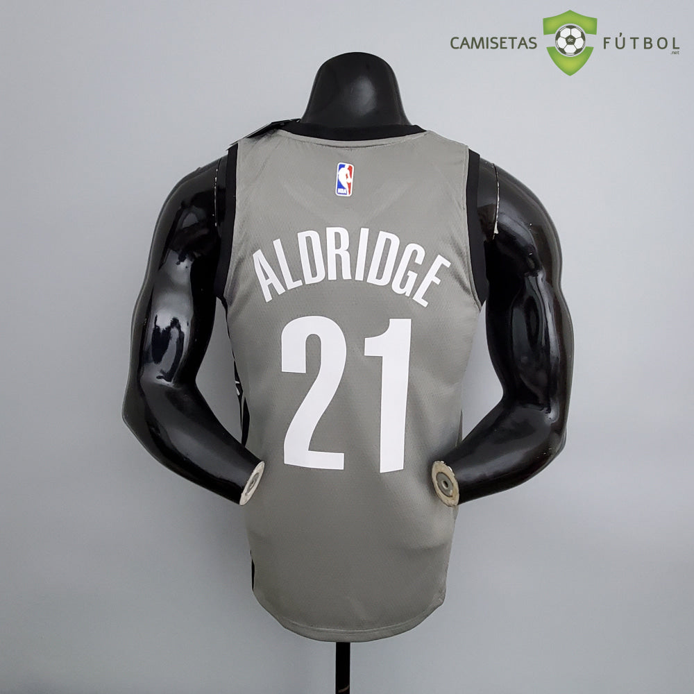 Camiseta Brooklyn Nets 21-22 - Lamarcus Aldridge 21 Gris Nba