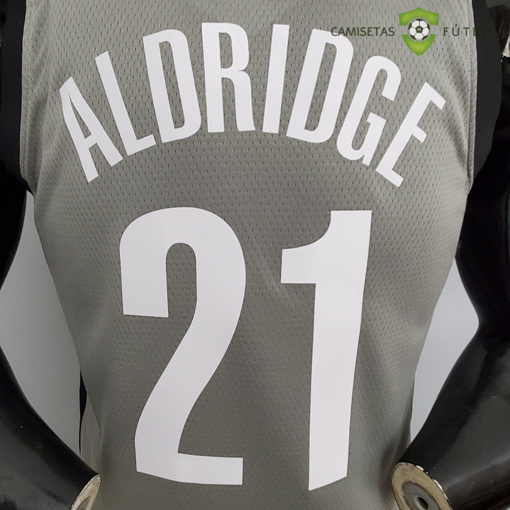 Camiseta Brooklyn Nets 21-22 - Lamarcus Aldridge 21 Gris Nba