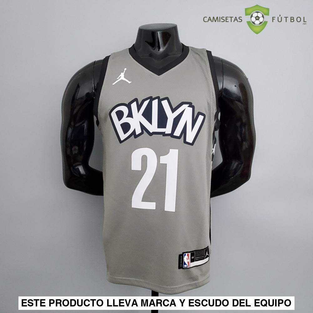 Camiseta Brooklyn Nets 21-22 - Lamarcus Aldridge 21 Gris Nba