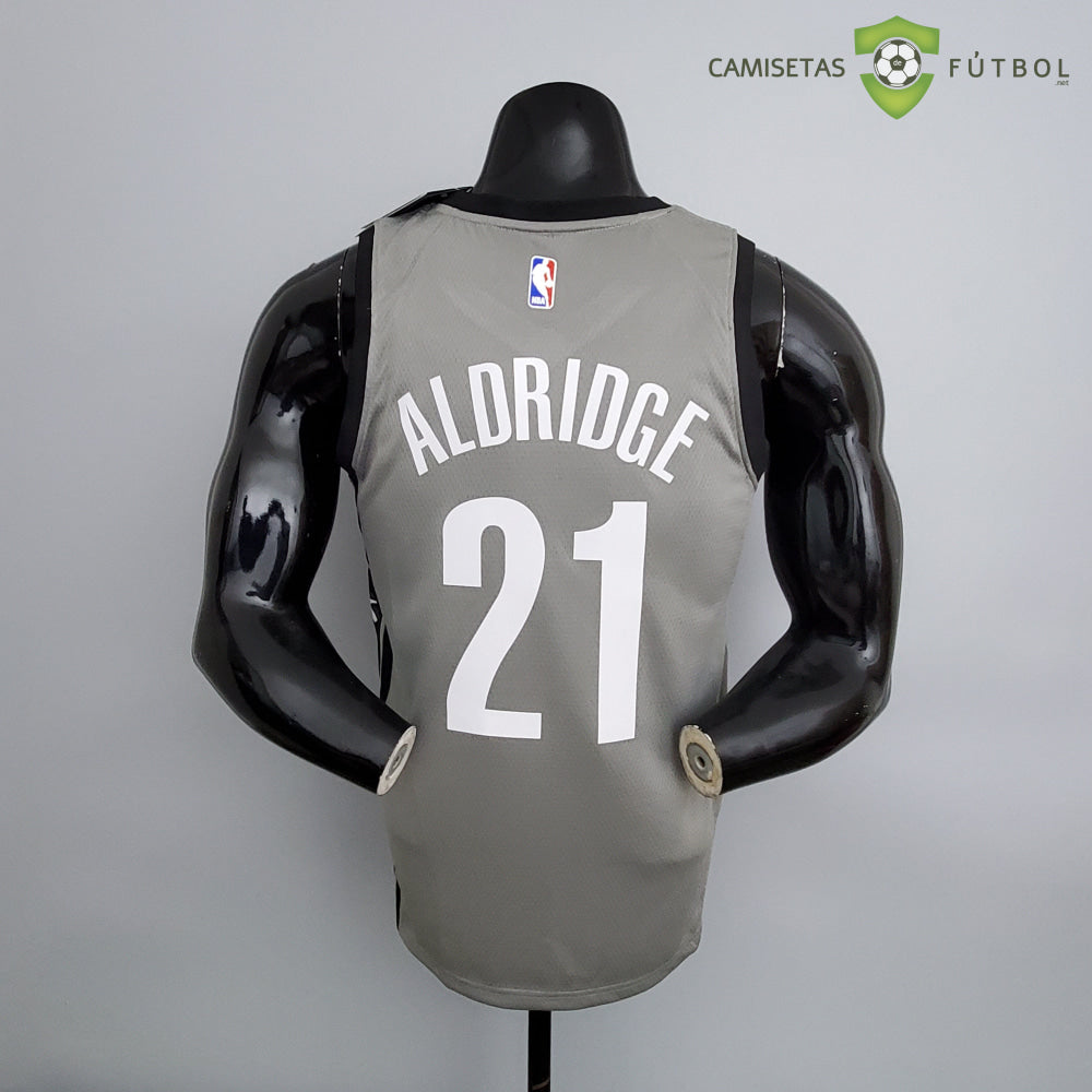 Camiseta Brooklyn Nets 21-22 - Lamarcus Aldridge 21 Gris Nba