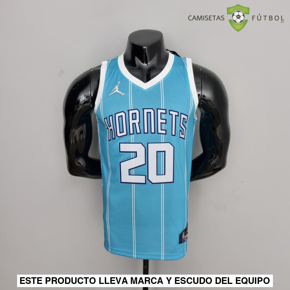 Camiseta Charlotte Hornets 21-22 - Gordon Hayward 20 Azul Rayas Nba