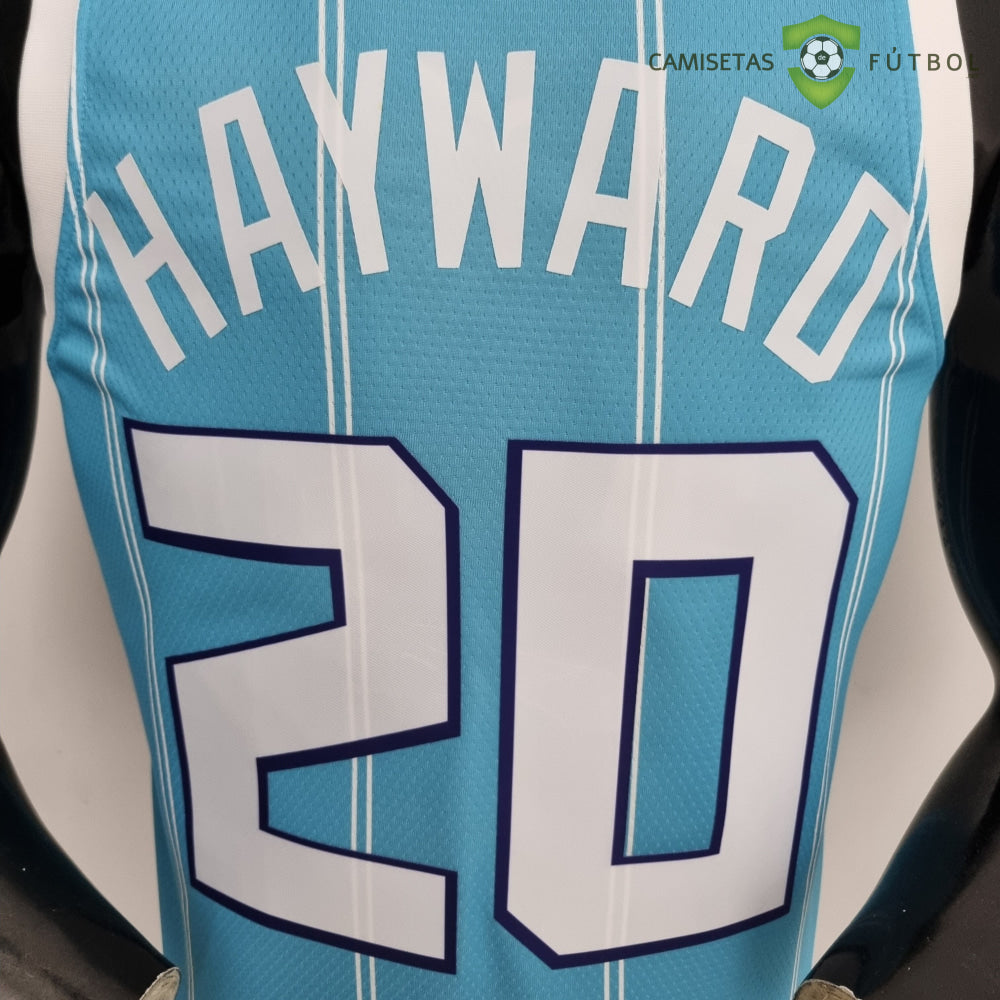 Camiseta Charlotte Hornets 21-22 - Gordon Hayward 20 Azul Rayas Nba