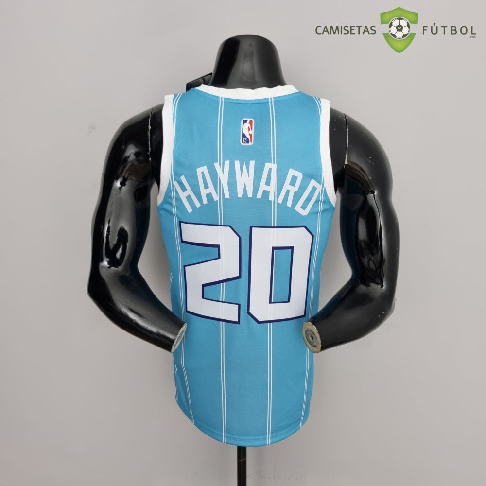 Camiseta Charlotte Hornets 21-22 - Gordon Hayward 20 Azul Rayas Nba