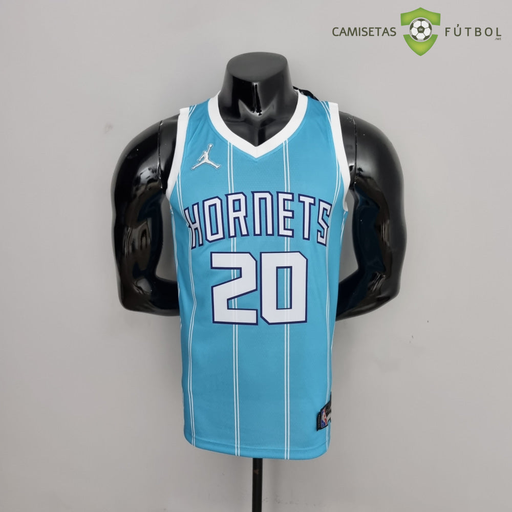 Camiseta Charlotte Hornets 21-22 - Gordon Hayward 20 Azul Rayas Nba