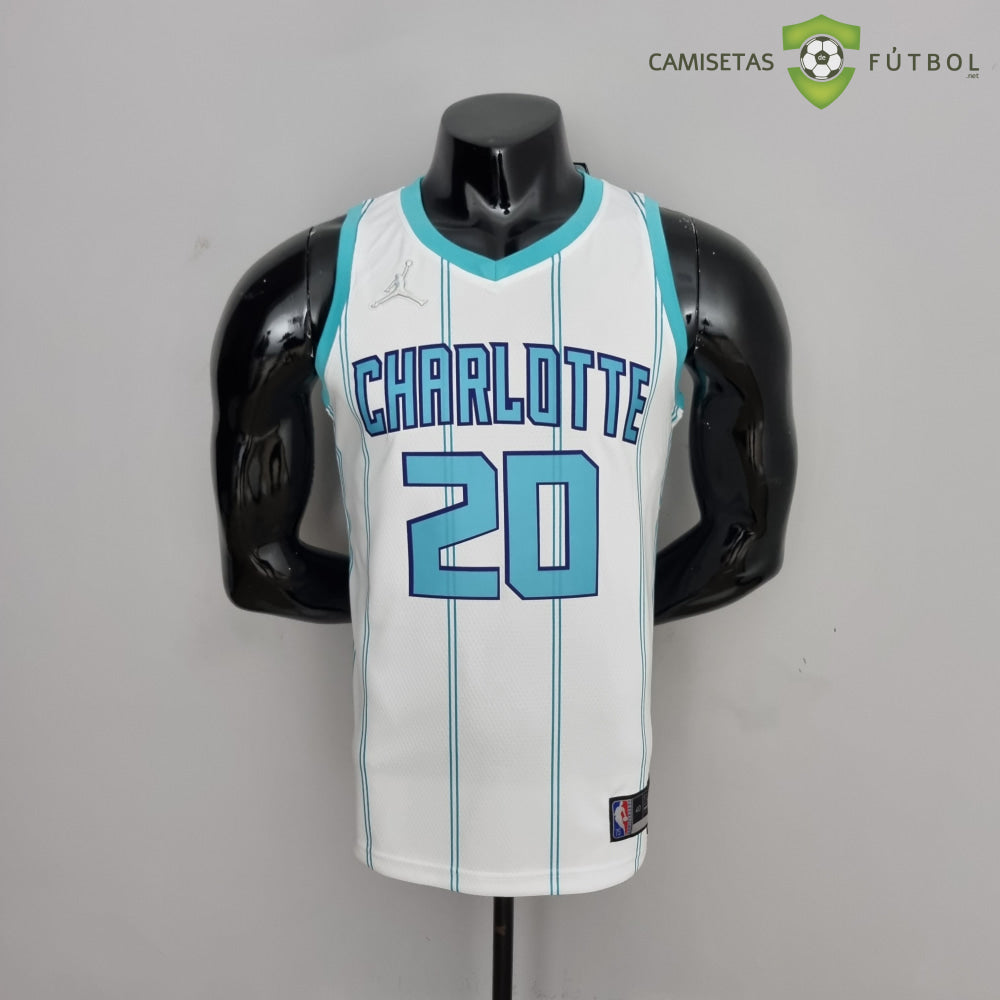 Camiseta Charlotte Hornets 21-22 - Gordon Hayward 20 Blanco Rayas Nba