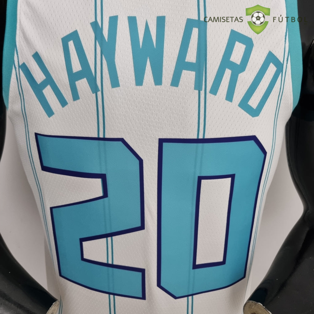Camiseta Charlotte Hornets 21-22 - Gordon Hayward 20 Blanco Rayas Nba