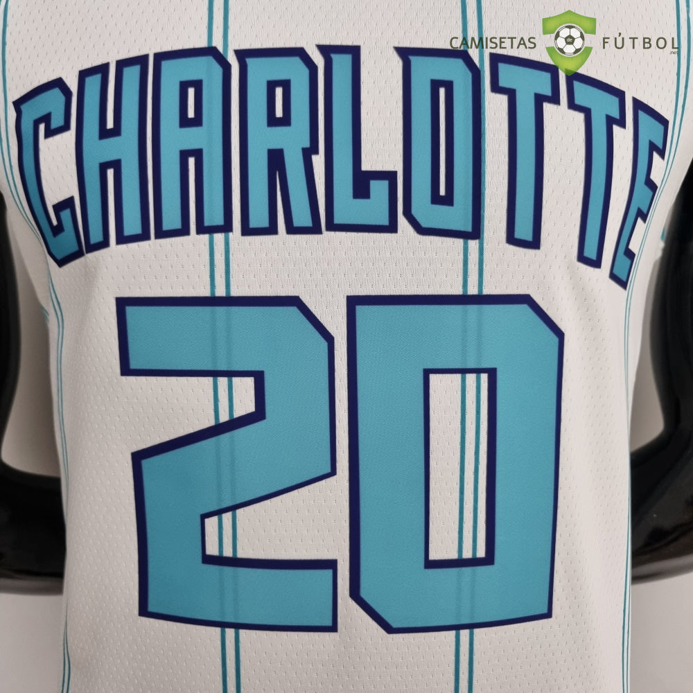 Camiseta Charlotte Hornets 21-22 - Gordon Hayward 20 Blanco Rayas Nba