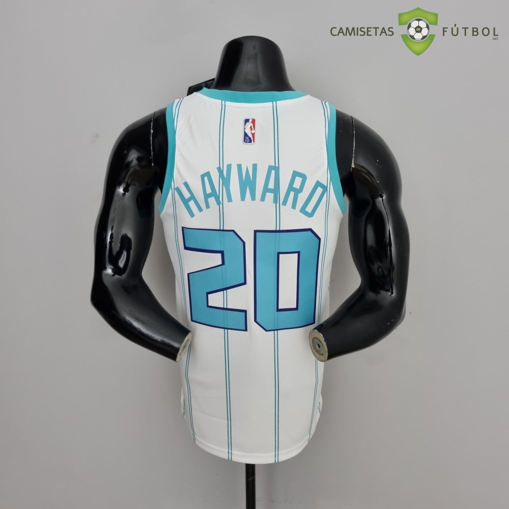 Camiseta Charlotte Hornets 21-22 - Gordon Hayward 20 Blanco Rayas Nba