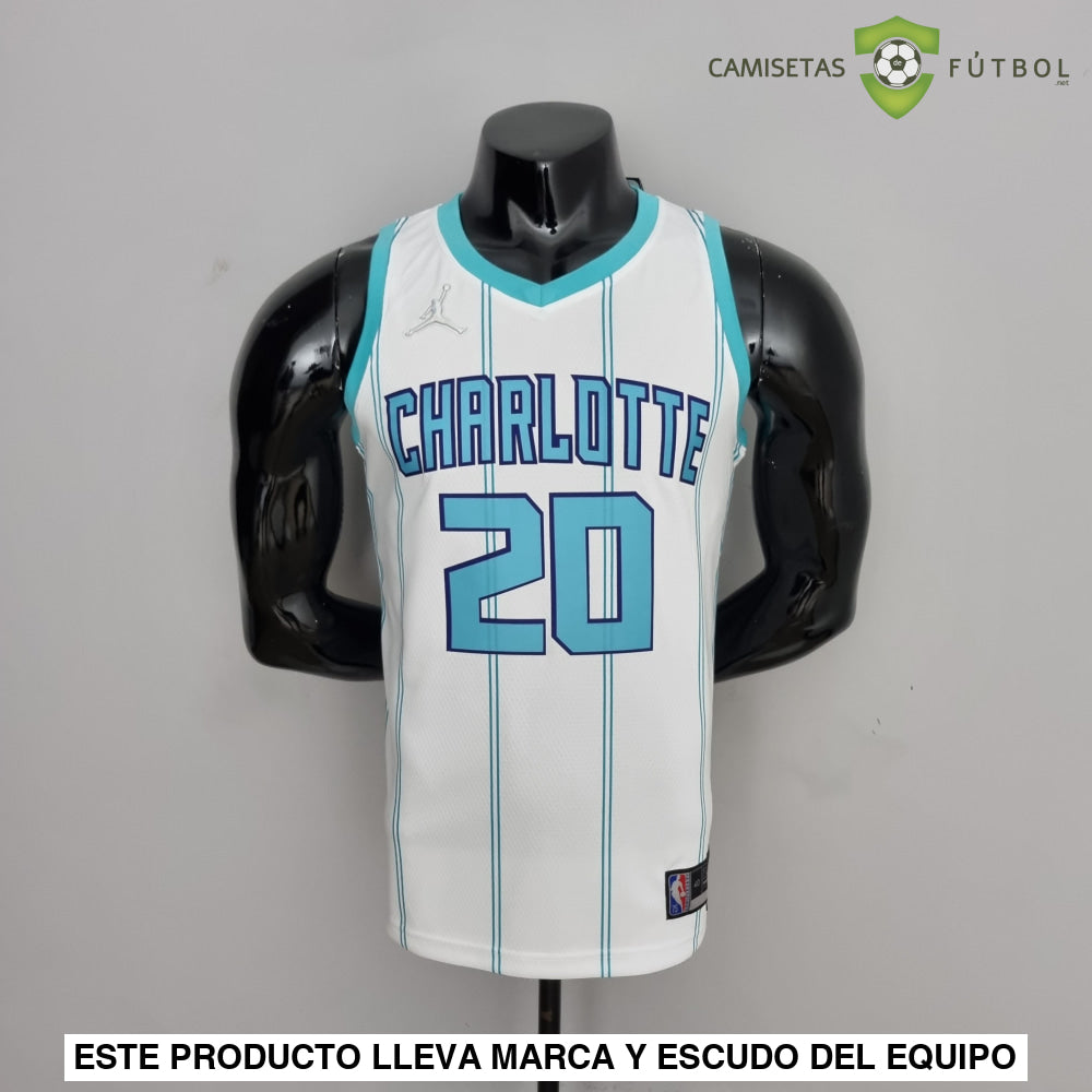 Camiseta Charlotte Hornets 21-22 - Gordon Hayward 20 Blanco Rayas Nba