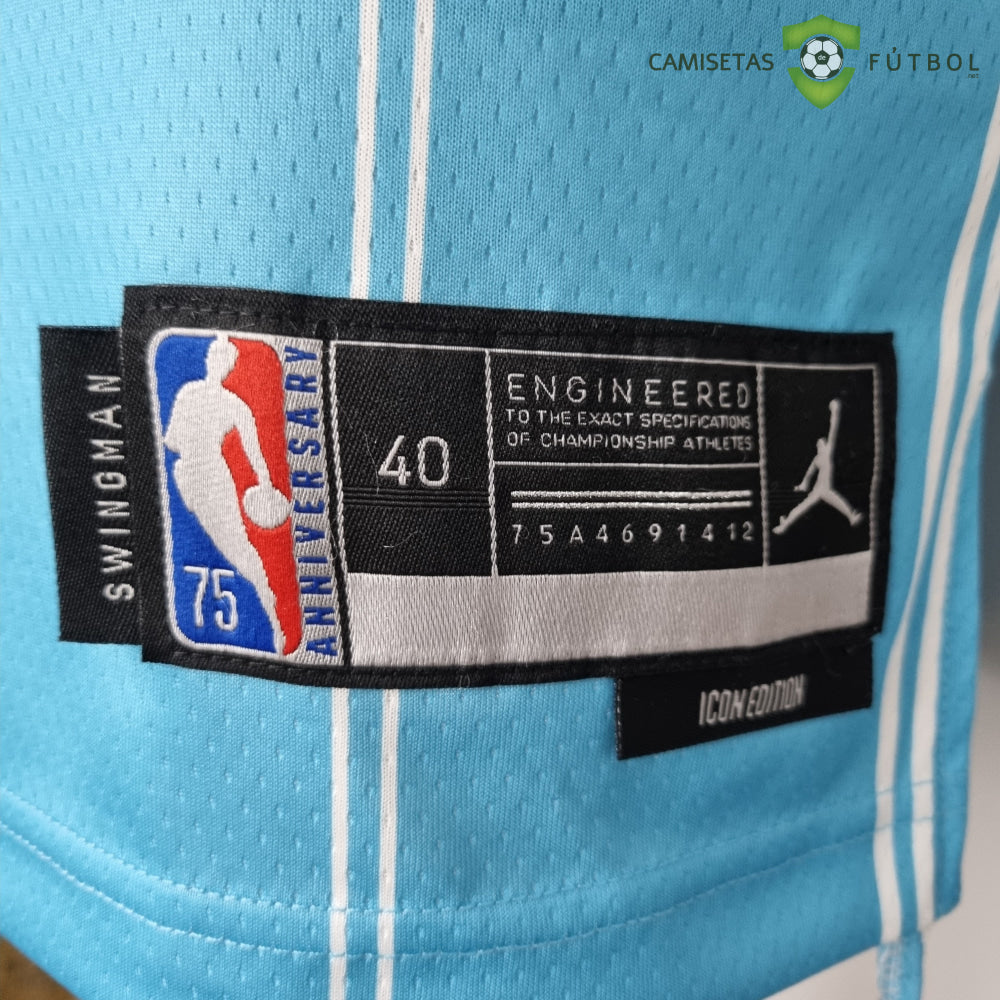 Camiseta Charlotte Hornets 21-22 - Kelly Oubre Jr. 12 Azul Rayas Nba