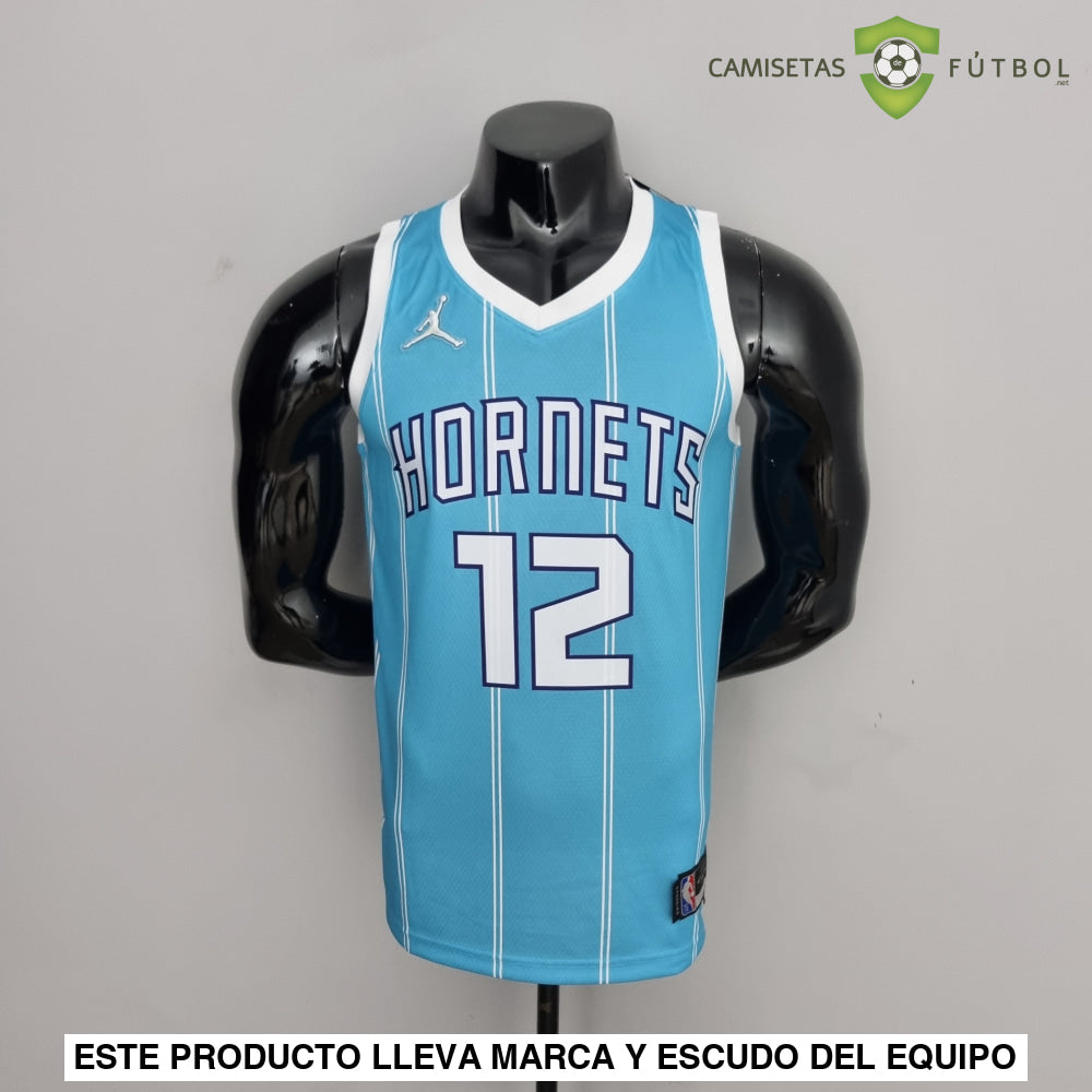 Camiseta Charlotte Hornets 21-22 - Kelly Oubre Jr. 12 Azul Rayas Nba