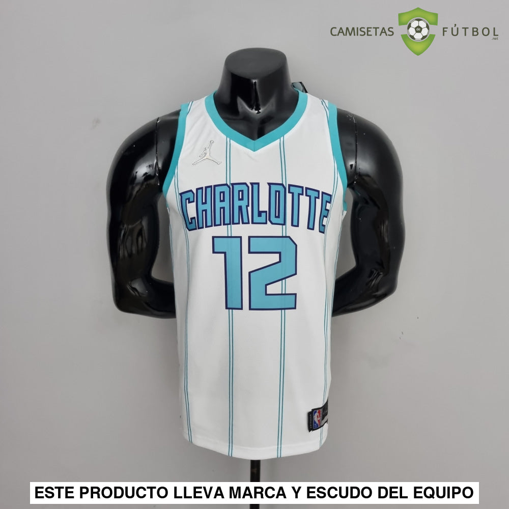 Camiseta Charlotte Hornets 21-22 - Kelly Oubre Jr. 12 Blanco Rayas Nba