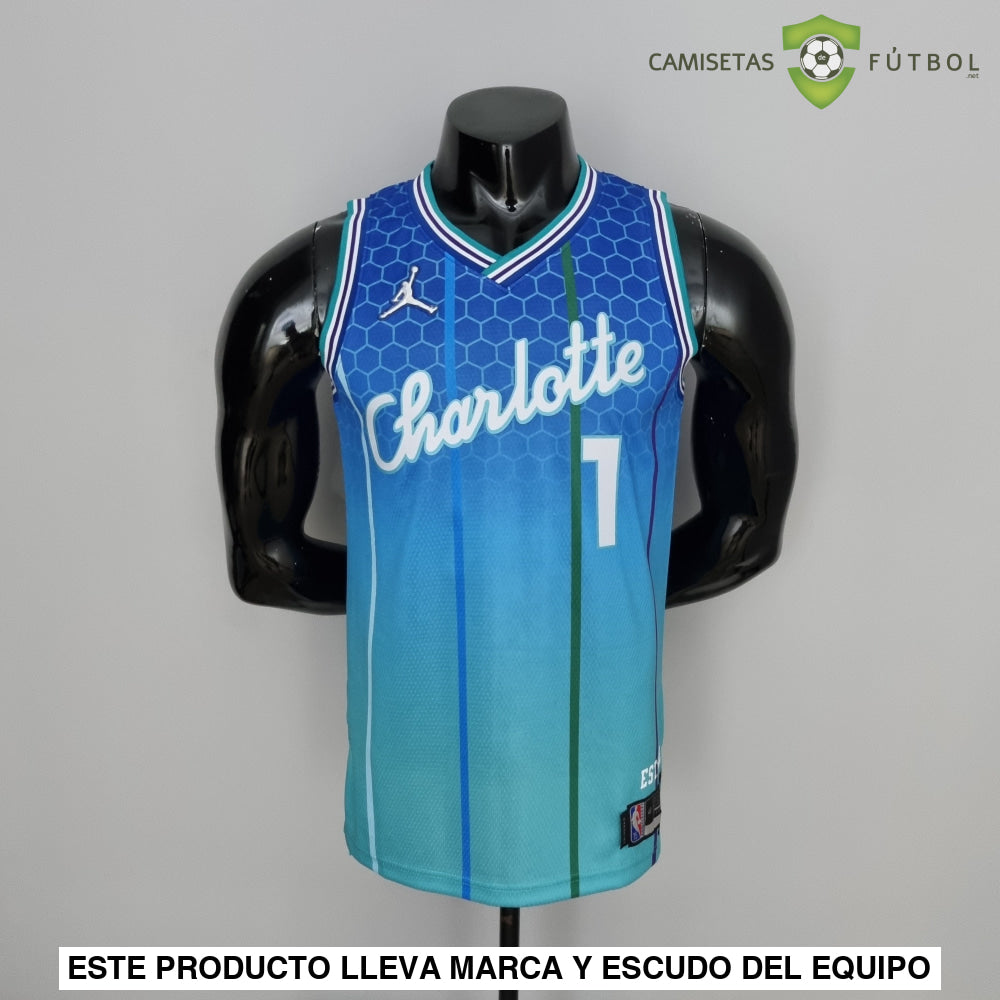 Camiseta Charlotte Hornets 21-22 - Lamelo Ball 1 Azul Nba