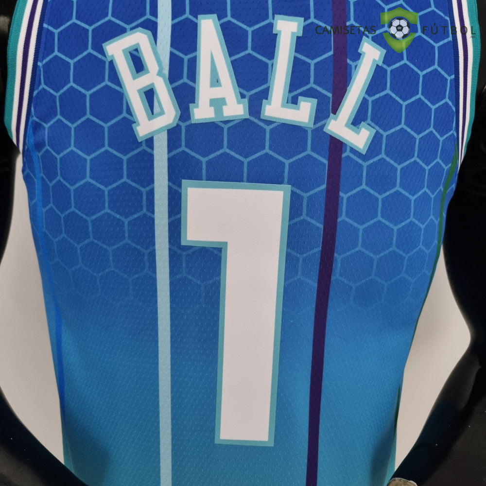 Camiseta Charlotte Hornets 21-22 - Lamelo Ball 1 Azul Nba