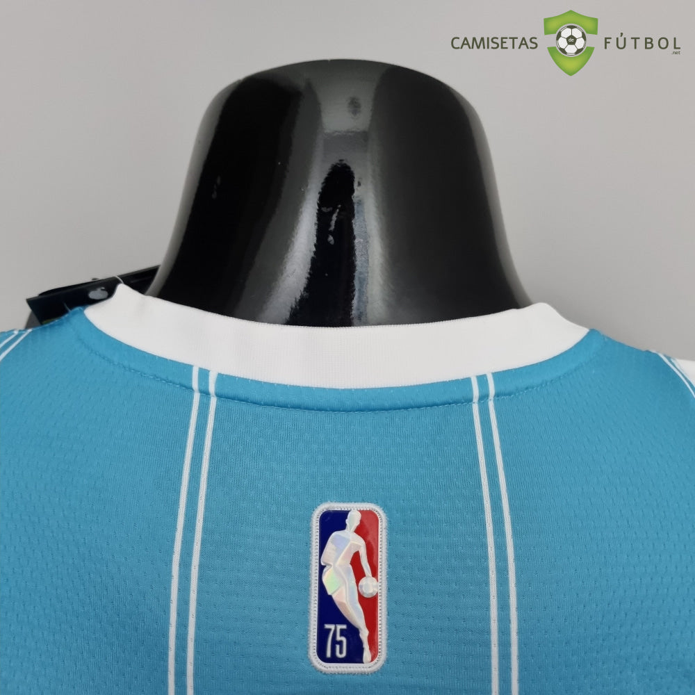 Camiseta Charlotte Hornets 21-22 - Lamelo Ball 1 Azul Rayas Nba