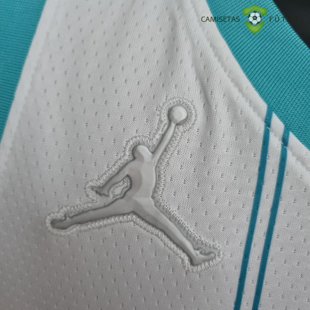 Camiseta Charlotte Hornets 21-22 - Lamelo Ball 1 Blanco Rayas Nba