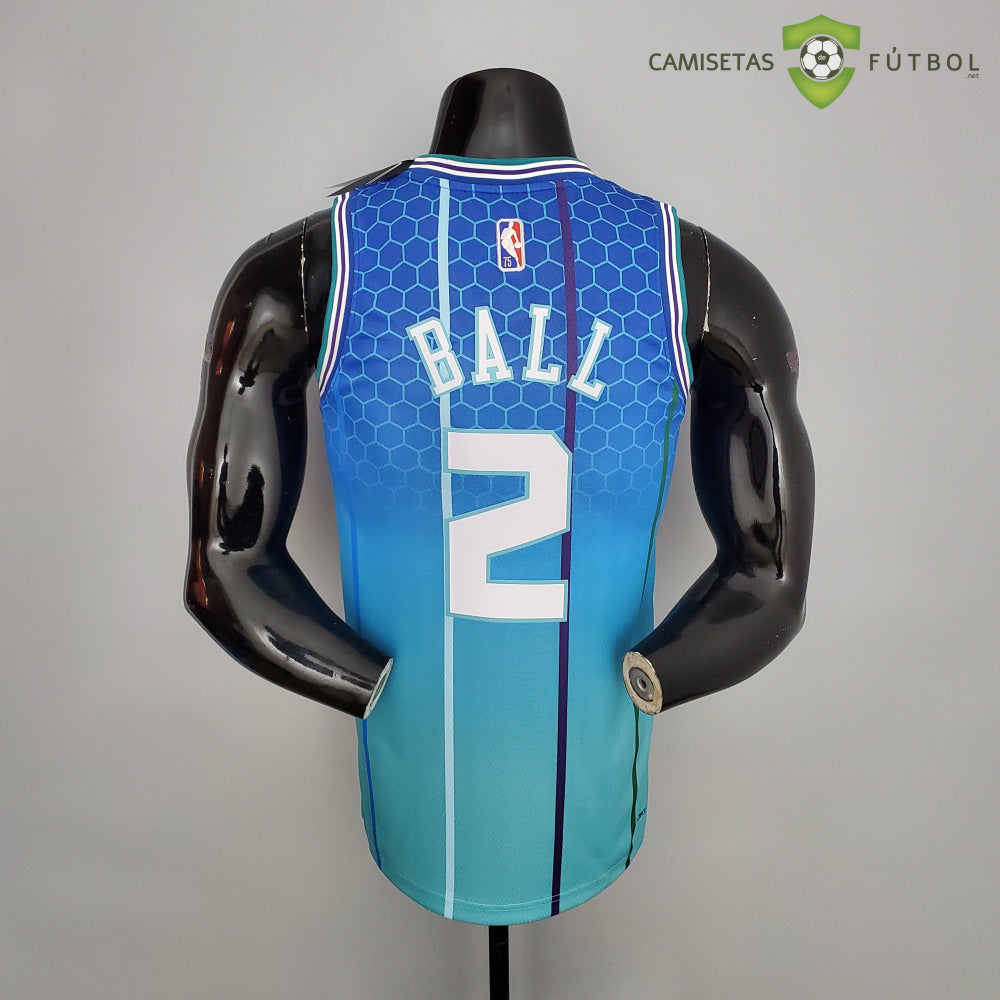 Camiseta Charlotte Hornets 21-22 - Lamelo Ball 2 Azul Nba