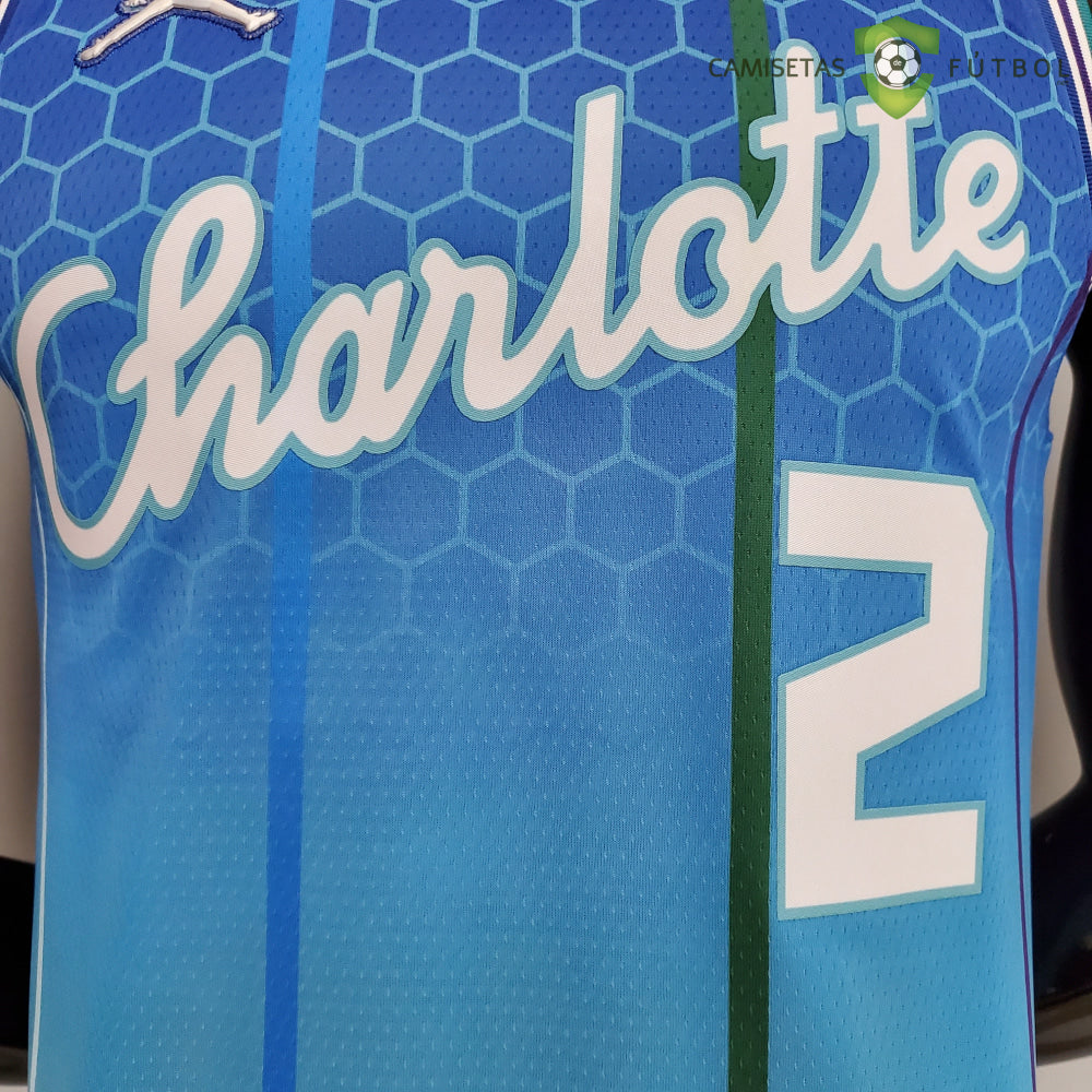 Camiseta Charlotte Hornets 21-22 - Lamelo Ball 2 Azul Nba