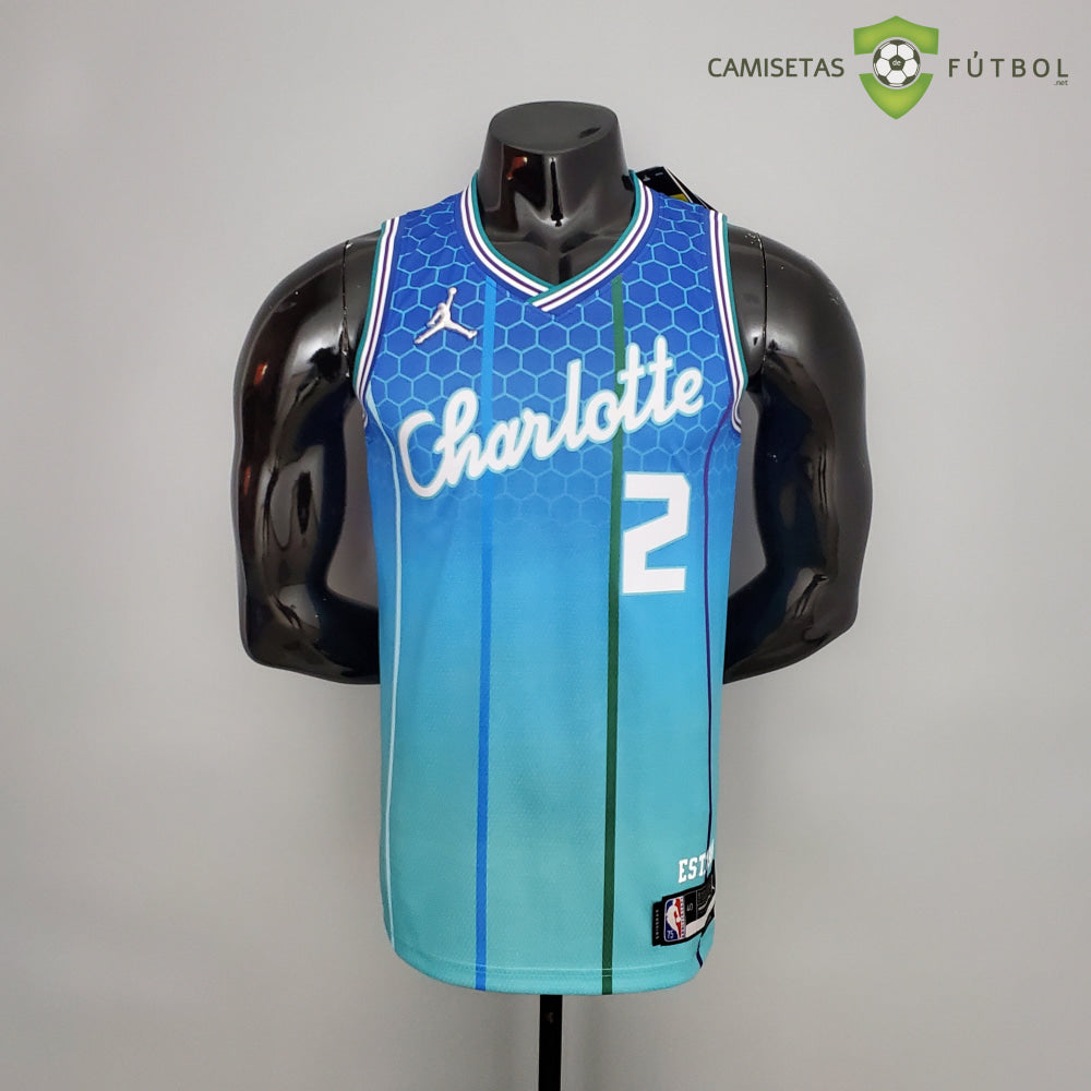 Camiseta Charlotte Hornets 21-22 - Lamelo Ball 2 Azul Nba