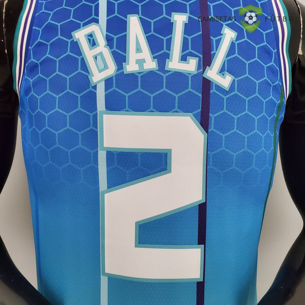 Camiseta Charlotte Hornets 21-22 - Lamelo Ball 2 Azul Nba