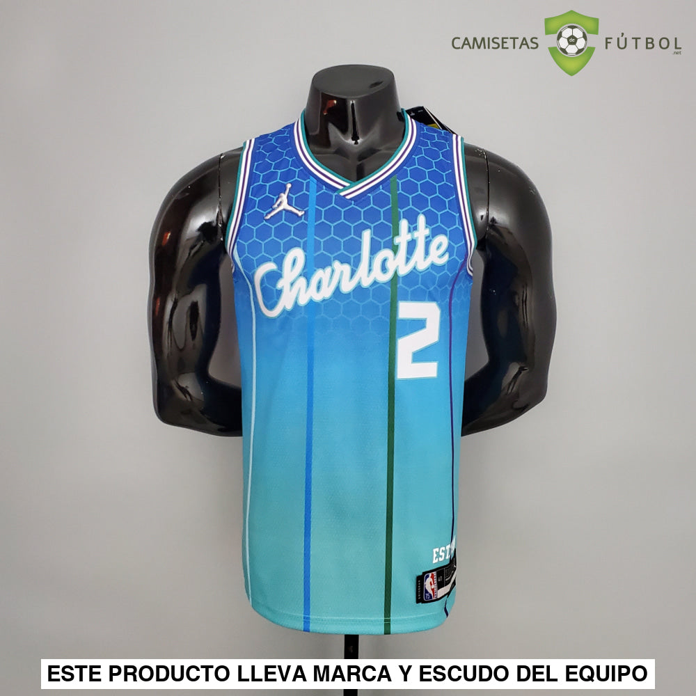 Camiseta Charlotte Hornets 21-22 - Lamelo Ball 2 Azul Nba