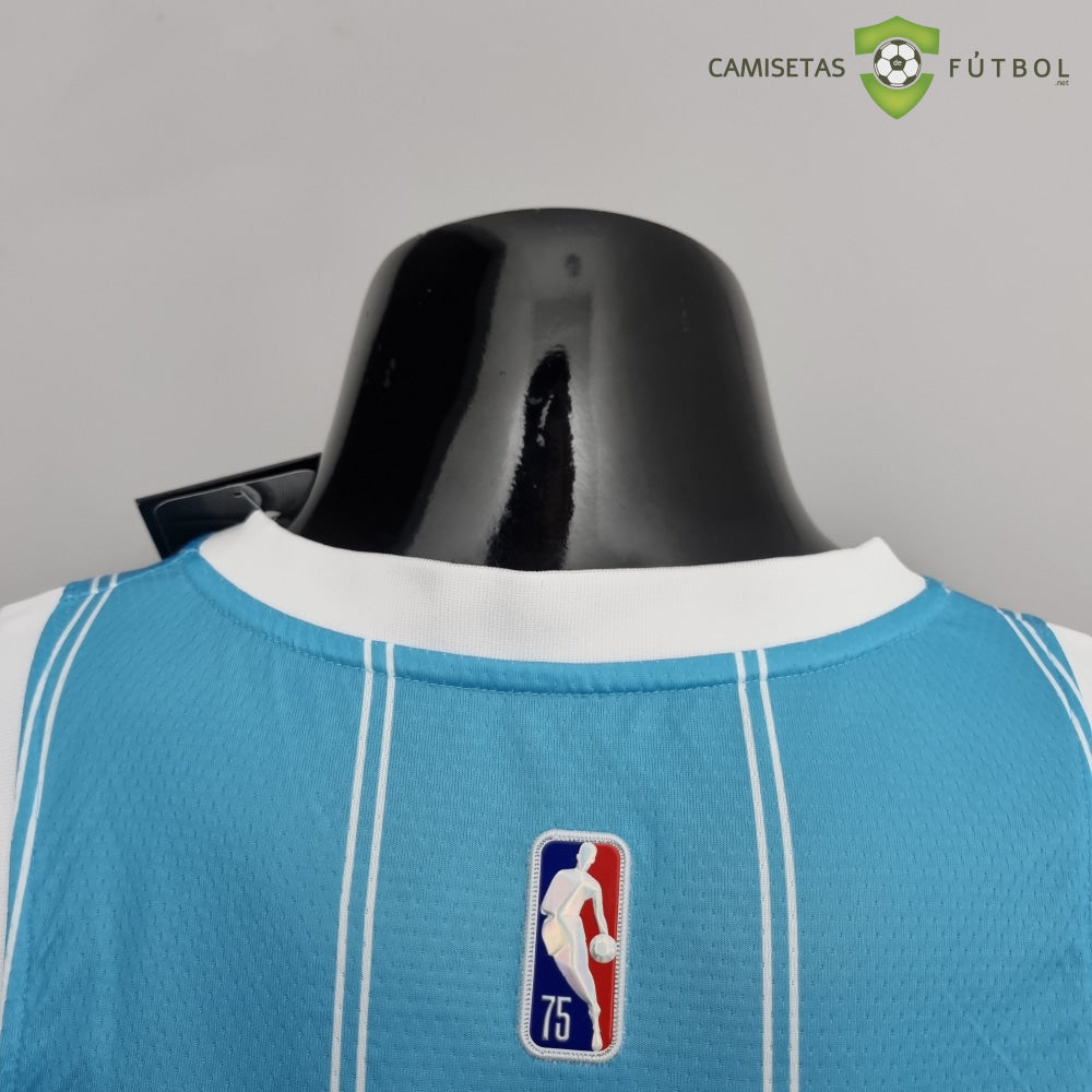 Camiseta Charlotte Hornets 21-22 - Lamelo Ball 2 Azul Rayas Nba