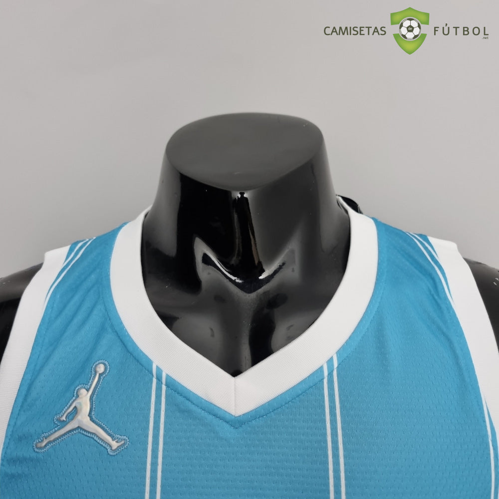 Camiseta Charlotte Hornets 21-22 - Lamelo Ball 2 Azul Rayas Nba
