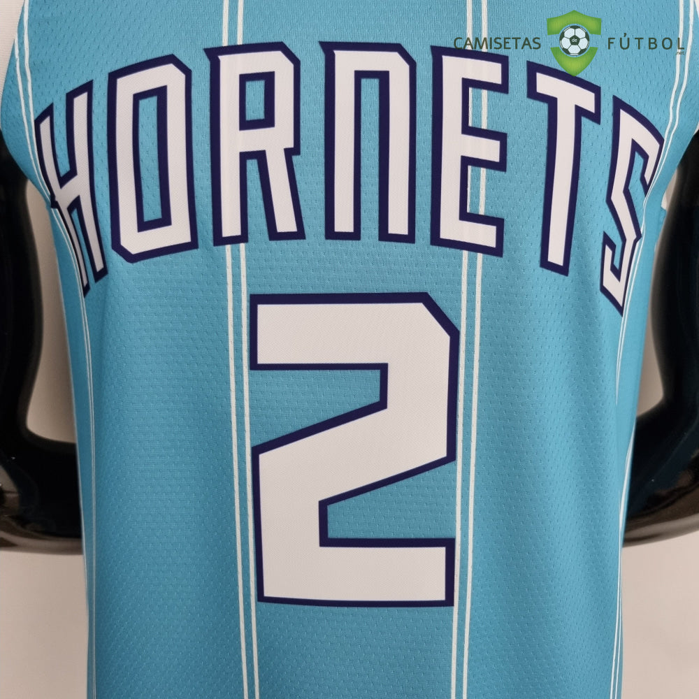 Camiseta Charlotte Hornets 21-22 - Lamelo Ball 2 Azul Rayas Nba
