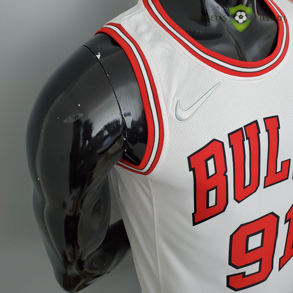 Camiseta Chicago Bulls 21-22 - Dennis Rodman 91 Blanco Nba