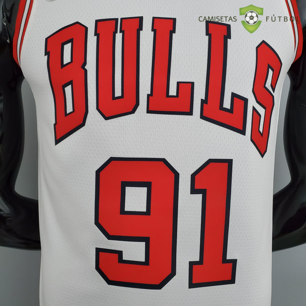 Camiseta Chicago Bulls 21-22 - Dennis Rodman 91 Blanco Nba
