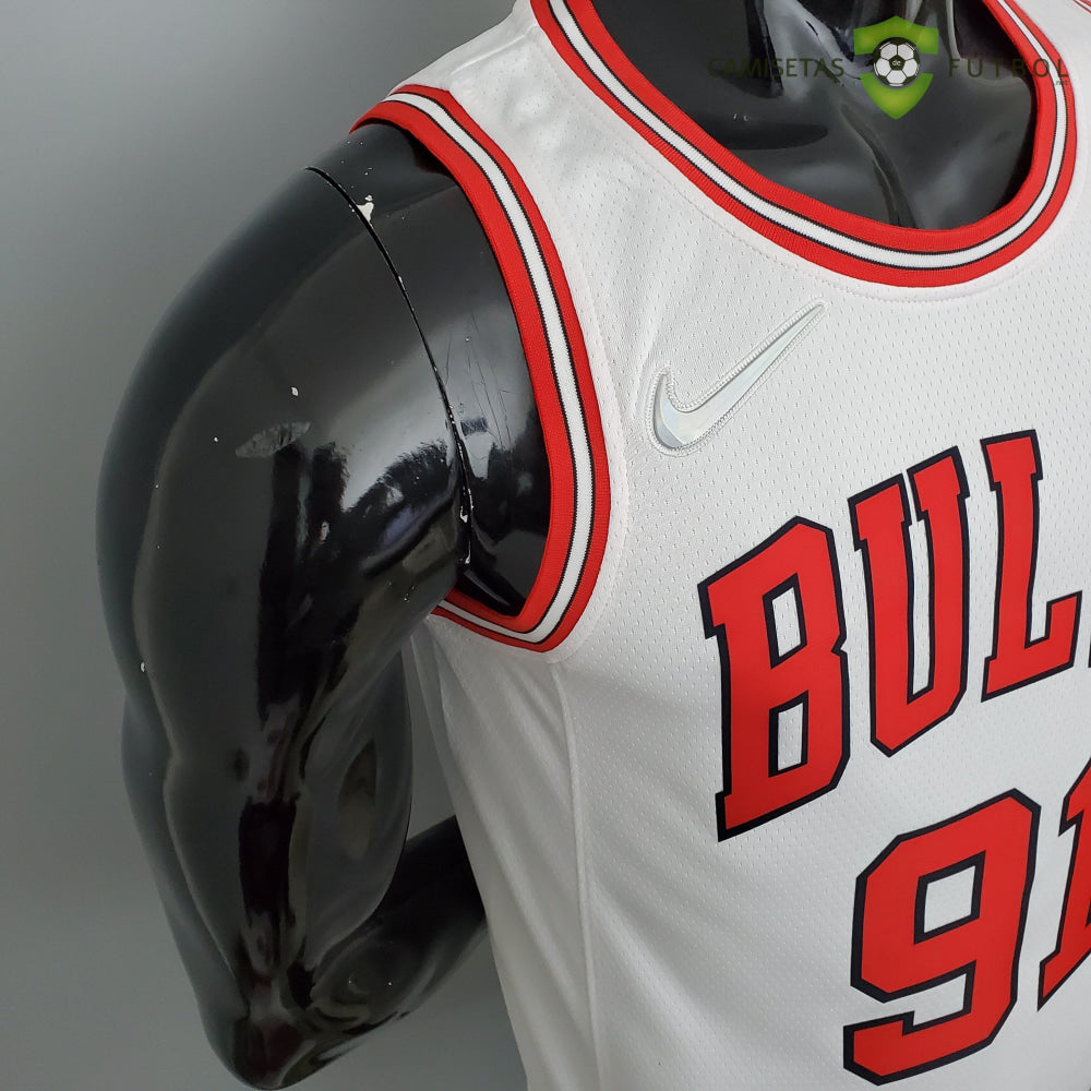 Camiseta Chicago Bulls 21-22 - Dennis Rodman 91 Blanco Nba