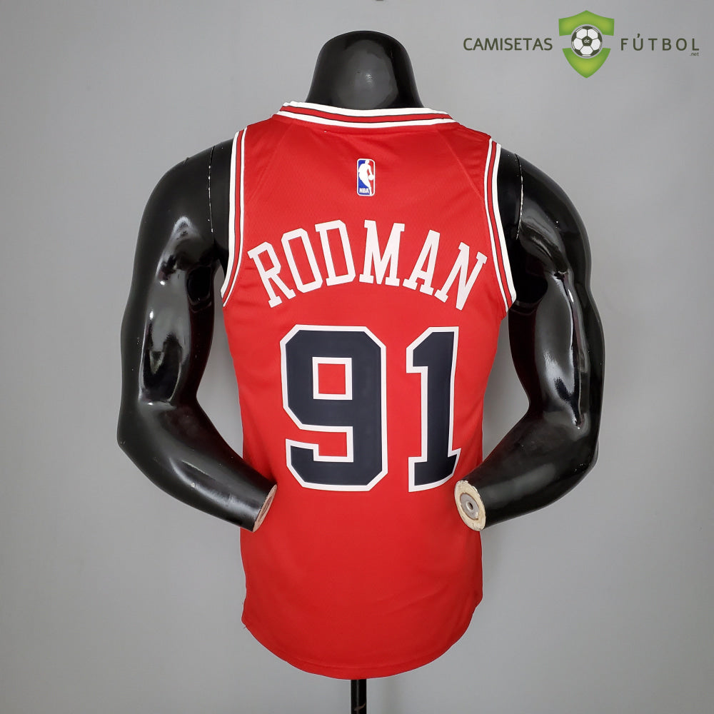 Camiseta Chicago Bulls 21-22 - Dennis Rodman 91 Rojo Nba
