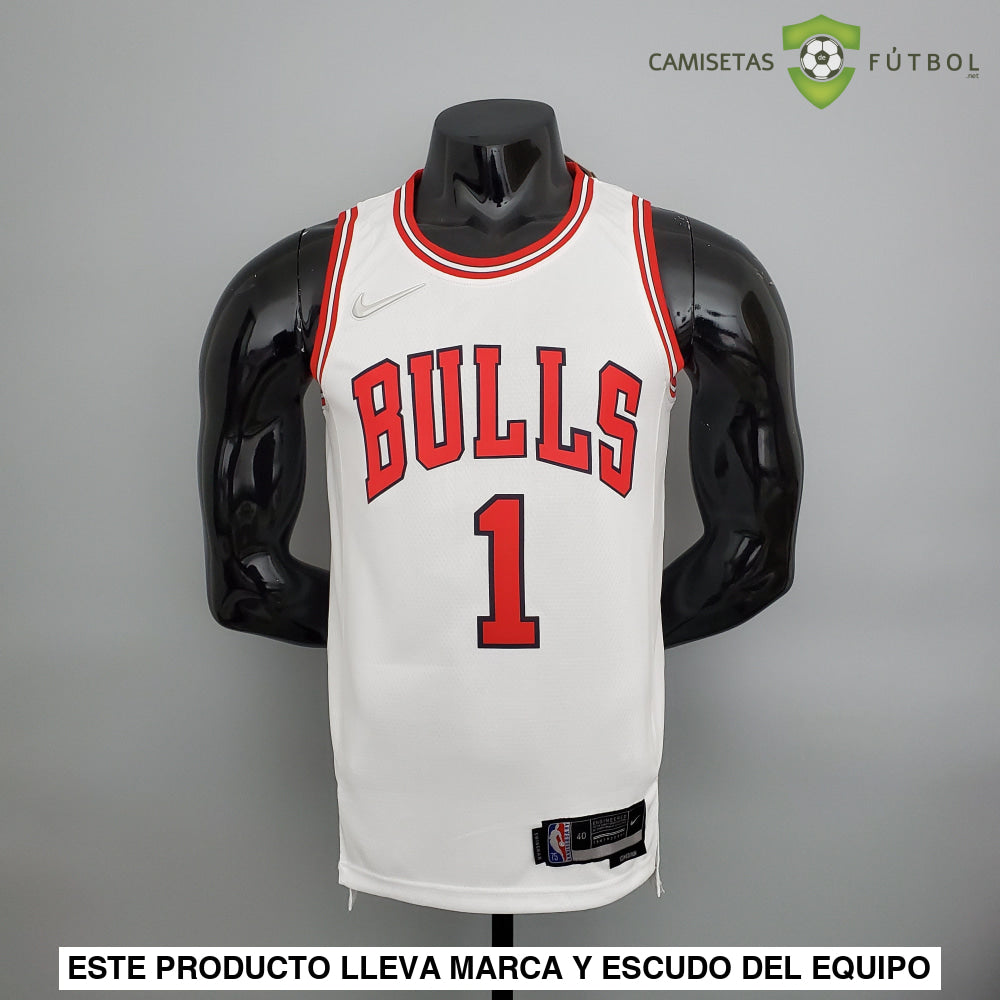 Camiseta Chicago Bulls 21-22 - Derrick Rose 1 Blanco Nba