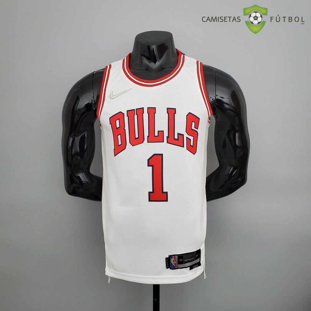 Camiseta Chicago Bulls 21-22 - Derrick Rose 1 Blanco Nba