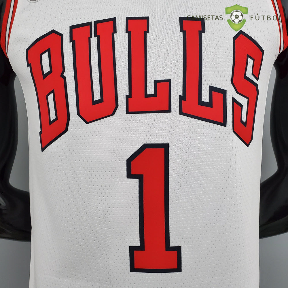 Camiseta Chicago Bulls 21-22 - Derrick Rose 1 Blanco Nba