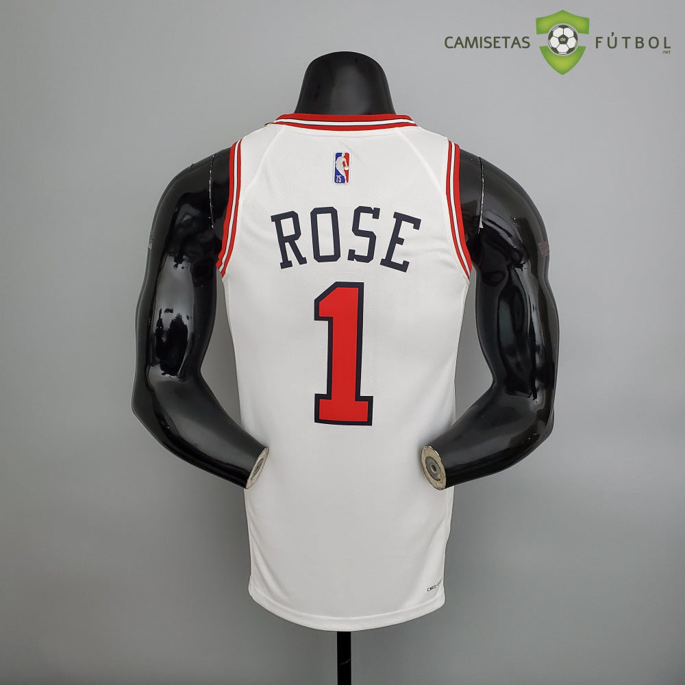 Camiseta Chicago Bulls 21-22 - Derrick Rose 1 Blanco Nba