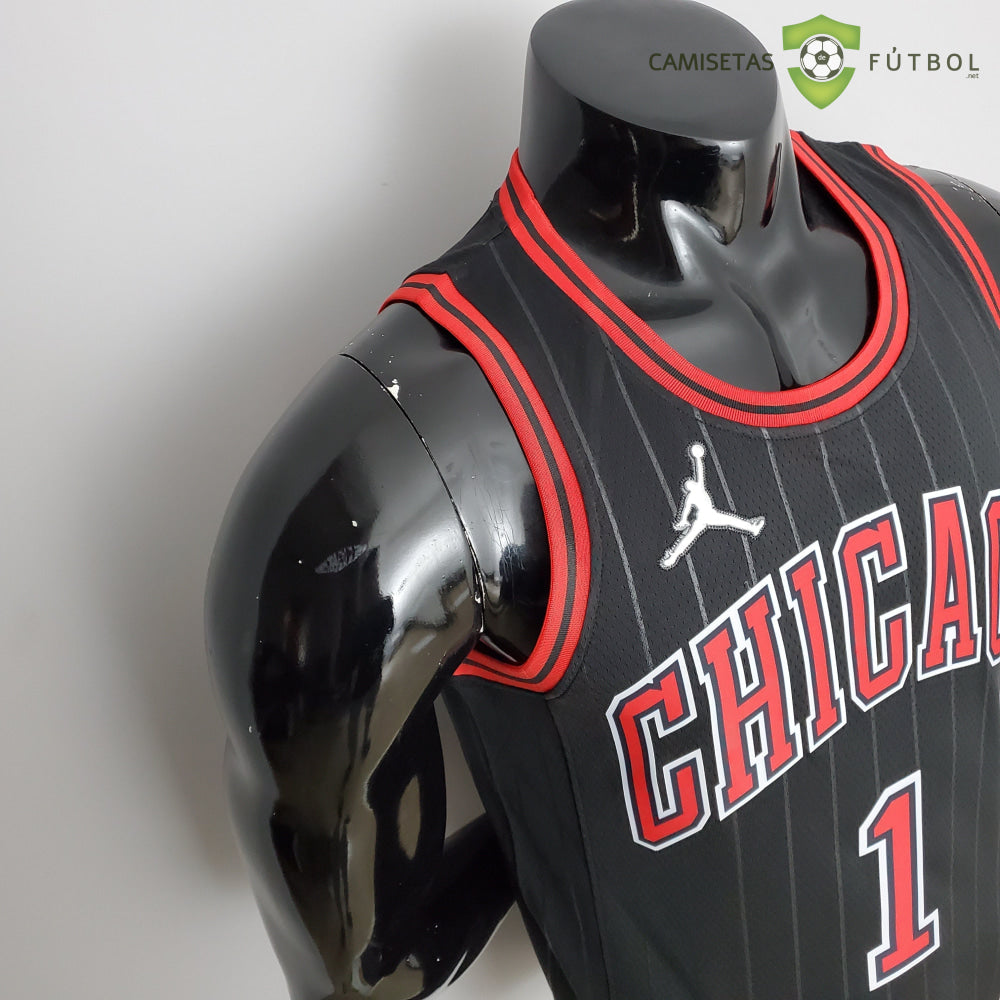 Camiseta Chicago Bulls 21-22 - Derrick Rose 1 Negro Nba