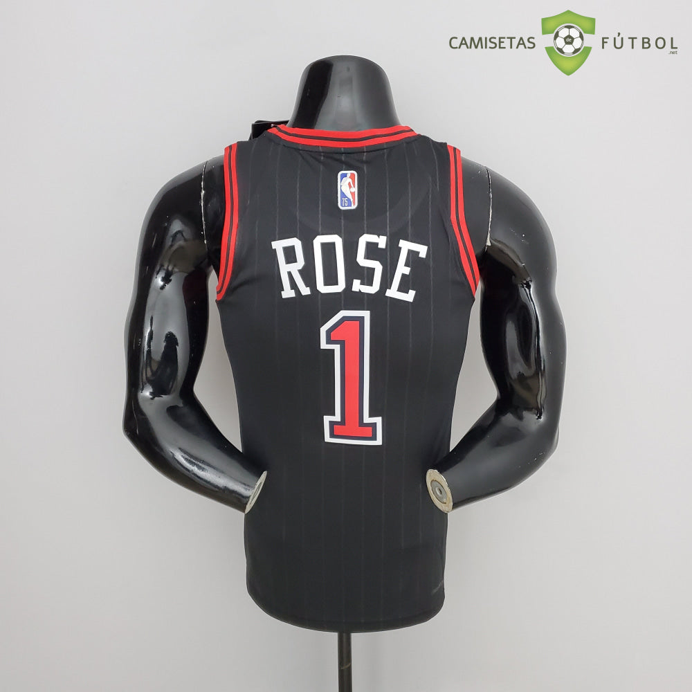 Camiseta Chicago Bulls 21-22 - Derrick Rose 1 Negro Nba