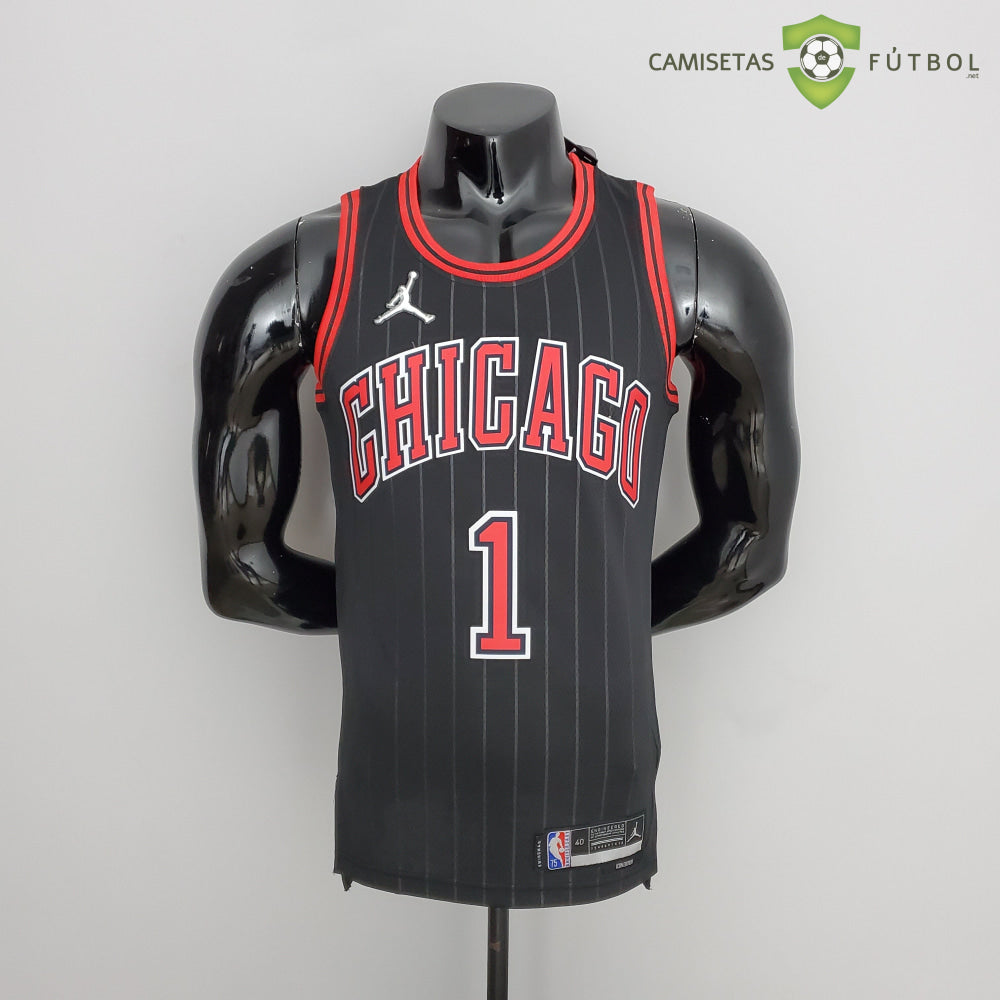 Camiseta Chicago Bulls 21-22 - Derrick Rose 1 Negro Nba