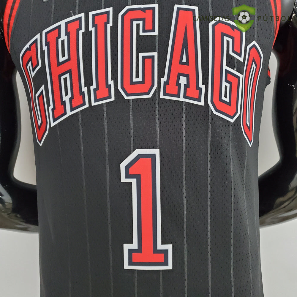 Camiseta Chicago Bulls 21-22 - Derrick Rose 1 Negro Nba