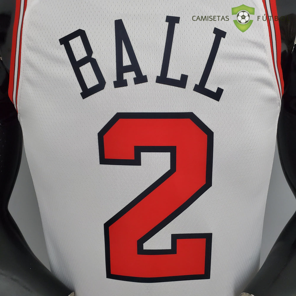 Camiseta Chicago Bulls 21-22 - Lonzo Ball 2 Blanco Nba