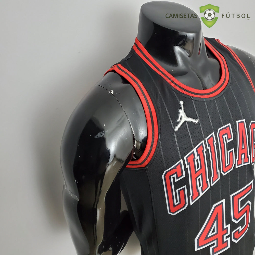 Camiseta Chicago Bulls 21-22 - Michael Jordan 45 Negro Nba
