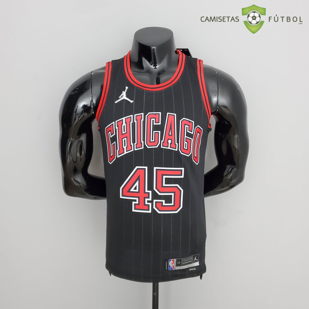 Camiseta Chicago Bulls 21-22 - Michael Jordan 45 Negro Nba