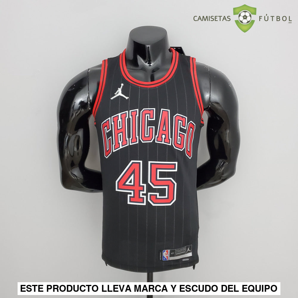 Camiseta Chicago Bulls 21-22 - Michael Jordan 45 Negro Nba