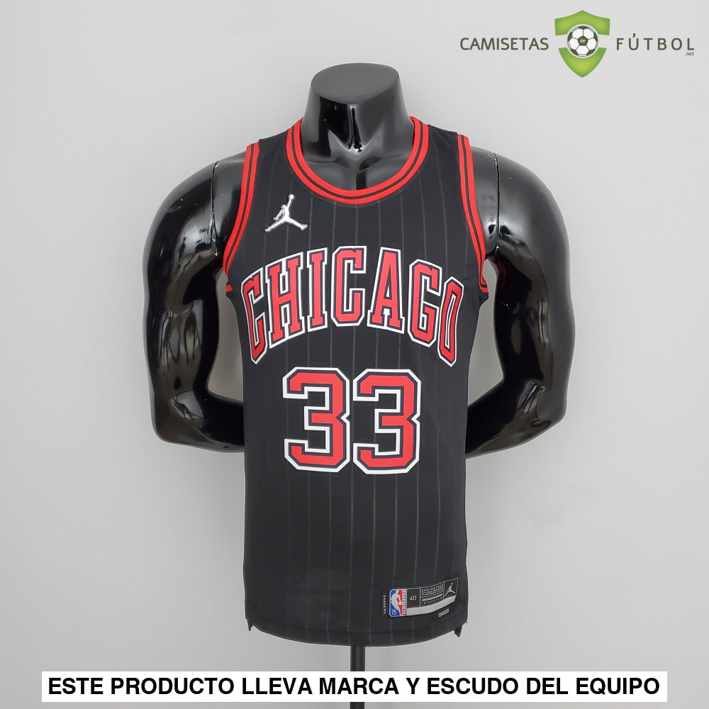 Camiseta Chicago Bulls 21-22 - Scottie Pippen 33 Negro Nba