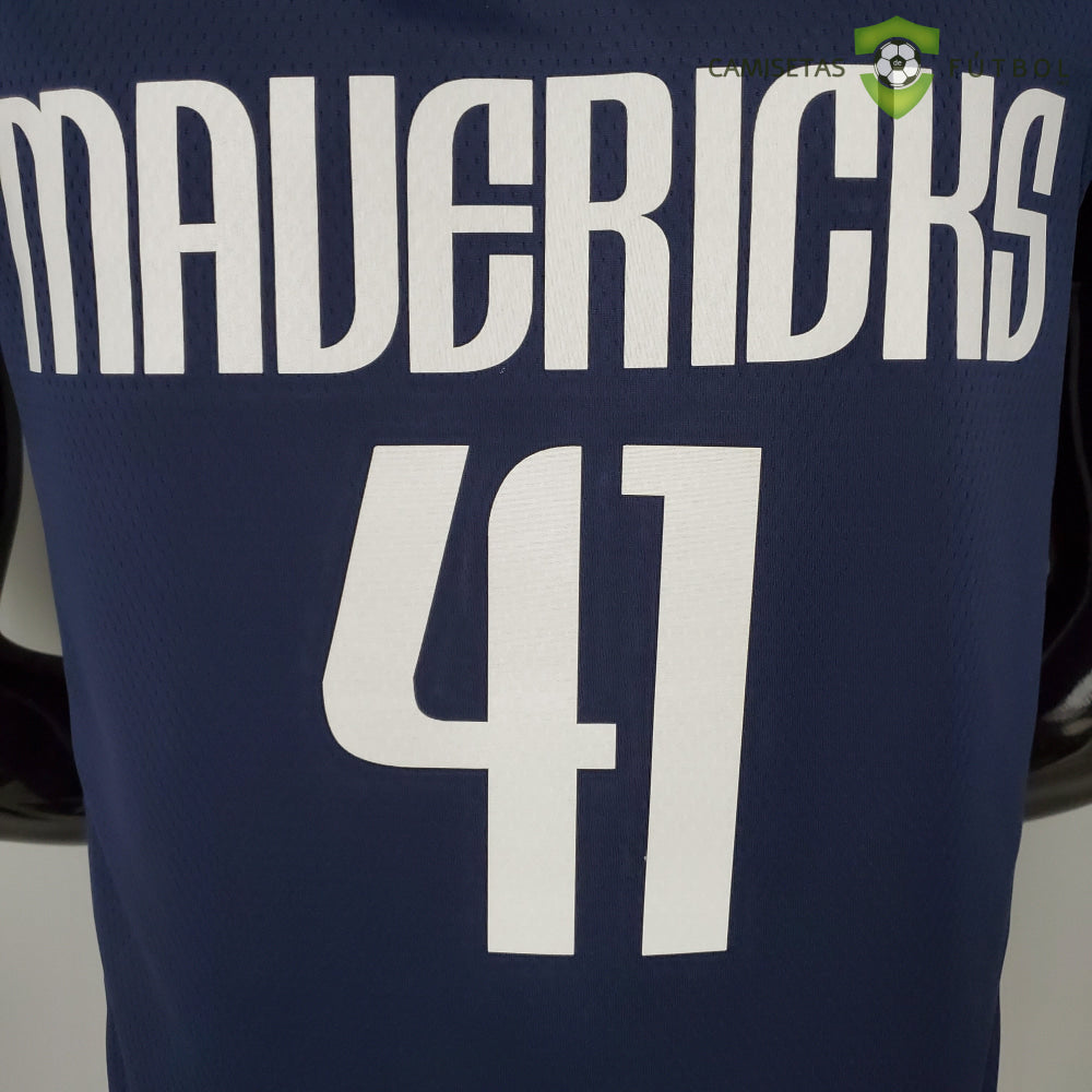 Camiseta Dallas Mavericks 21-22 - Dirk Nowitzki 41 Azul Marino Nba
