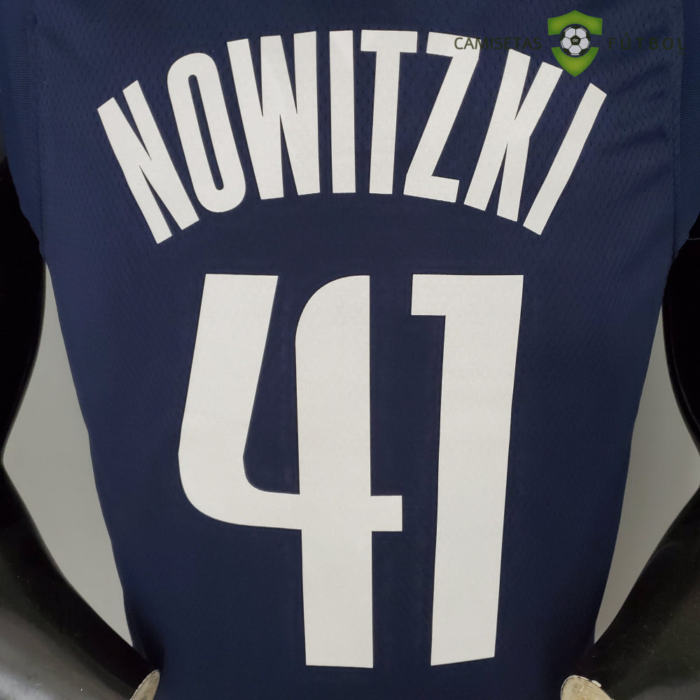 Camiseta Dallas Mavericks 21-22 - Dirk Nowitzki 41 Azul Marino Nba